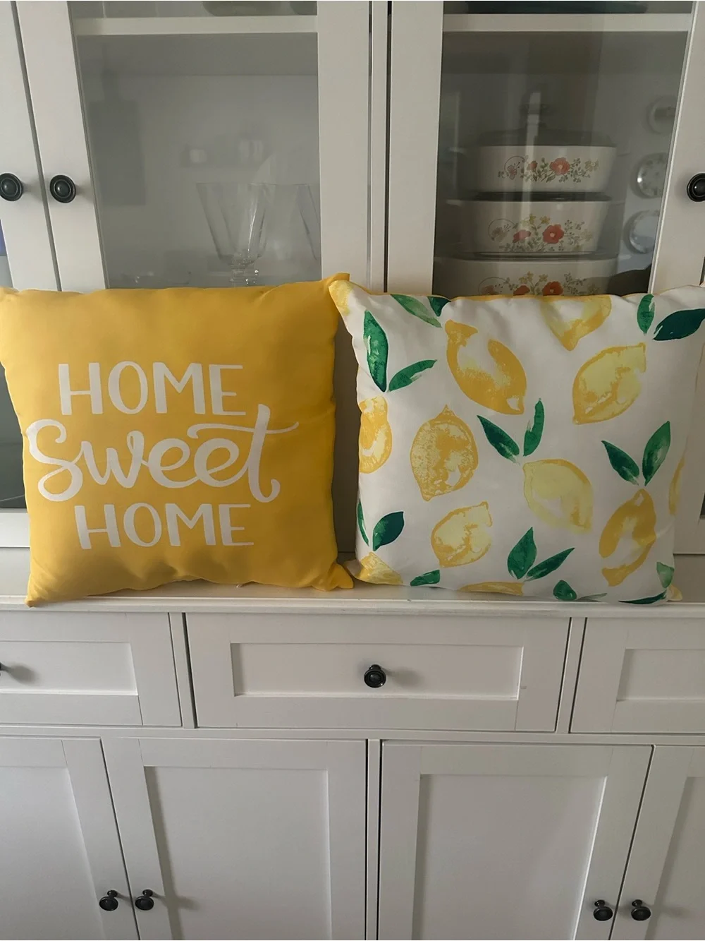 Home Sweet Home Yellow Decorative Throw Pillow